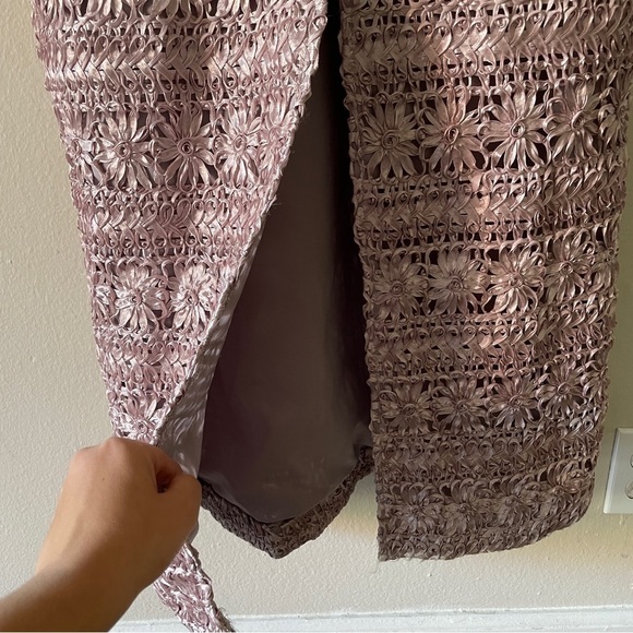 JS Collections Cutout Back Soutache Gown in Pink Sz 14 - Picture 9 of 16